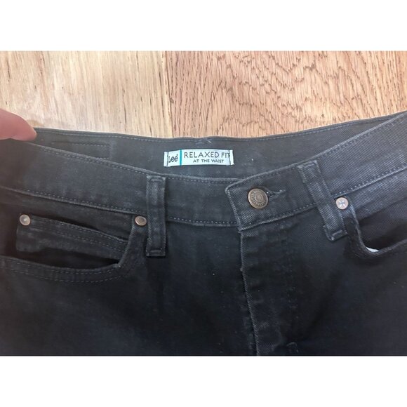 Lee Jeans Women's Size 6 Relaxed Straight Leg High Rise Outdoor Denim Black - Picture 2 of 8